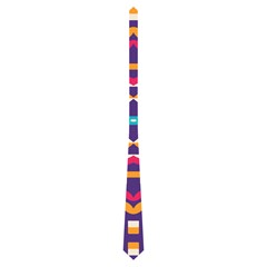 Pastel shapes rows on a purple background                                                                   Necktie from ArtsNow.com Back