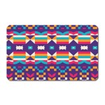 Pastel shapes rows on a purple background                                                                   Magnet (Rectangular)