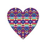 Pastel shapes rows on a purple background                                                                   Magnet (Heart)