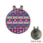 Pastel shapes rows on a purple background                                                                   Golf Ball Marker Hat Clip