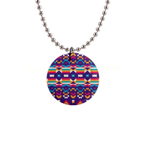 Pastel shapes rows on a purple background                                                                   1  Button Necklace from ArtsNow.com Front