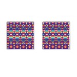 Pastel shapes rows on a purple background                                                                   Cufflinks (Square)