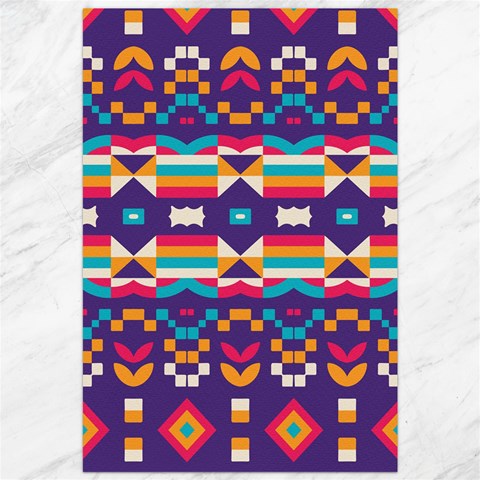 Pastel shapes rows on a purple background                                                                   Canvas 20  x 30  from ArtsNow.com 19.62 x28.9  Canvas - 1