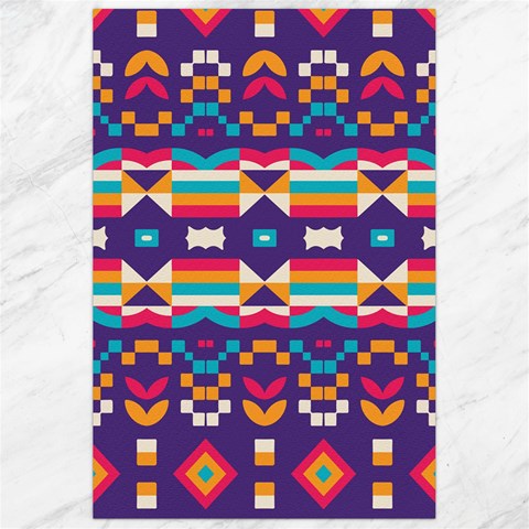 Pastel shapes rows on a purple background                                                                   Canvas 24  x 36  from ArtsNow.com 23.35 x34.74  Canvas - 1