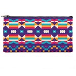 Pastel shapes rows on a purple background                                                                  Pencil Case