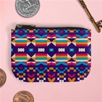 Pastel shapes rows on a purple background                                                                  Mini Coin Purse