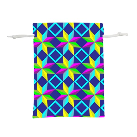 Colorful stars pattern                                                                 Lightweight Drawstring Pouch (L) from ArtsNow.com Front