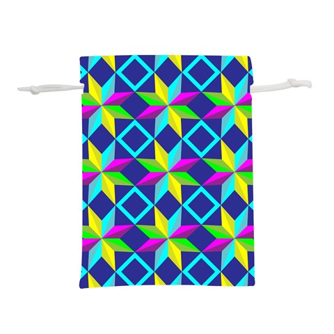 Colorful stars pattern                                                                 Lightweight Drawstring Pouch (L) from ArtsNow.com Back
