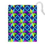 Colorful stars pattern                                                                 Drawstring Pouch (5XL)
