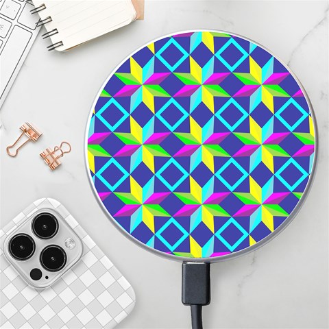Colorful stars pattern                                                               Wireless Fast Charger from ArtsNow.com Front