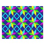 Colorful stars pattern                                                              One Side Premium Plush Fleece Blanket (Large)