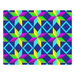 Colorful stars pattern                                                              One Side Premium Plush Fleece Blanket (Large)