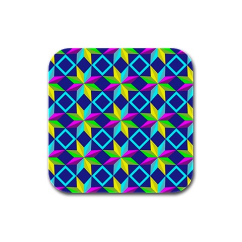 Colorful stars pattern                                                                     Rubber Square Coaster (4 pack) from ArtsNow.com Front