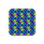 Colorful stars pattern                                                                     Rubber Square Coaster (4 pack)