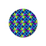 Colorful stars pattern                                                                     Rubber Coaster (Round)