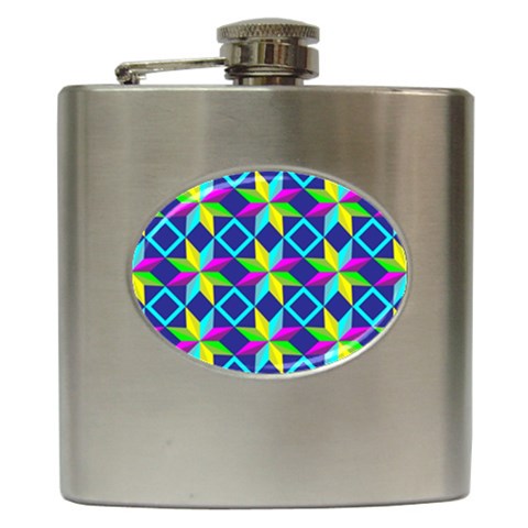 Colorful stars pattern                                                                     Hip Flask (6 oz) from ArtsNow.com Front