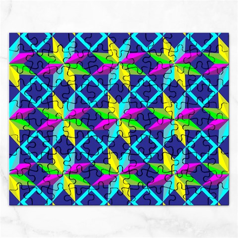 Colorful stars pattern                                                                     Jigsaw Puzzle (Rectangular) from ArtsNow.com Front