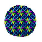 Colorful stars pattern                                                                    Standard 15  Premium Flano Round Cushion