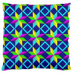 Colorful stars pattern                                                                    Large Flano Cushion Case (Two Sides) from ArtsNow.com Back