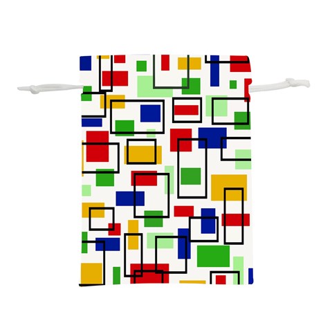 Colorful rectangles                                                                  Lightweight Drawstring Pouch (L) from ArtsNow.com Front