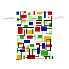 Colorful rectangles                                                                  Lightweight Drawstring Pouch (L) from ArtsNow.com Front