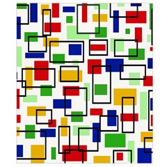 Colorful rectangles                                                                   Waist Pouch (Large) from ArtsNow.com Back Strap