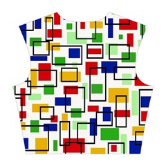 Colorful rectangles                                                                      Cotton Crop Top from ArtsNow.com Back