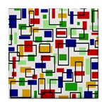 Colorful rectangles                                                                      Tile Coaster