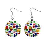 Colorful rectangles                                                                      1  Button Earrings