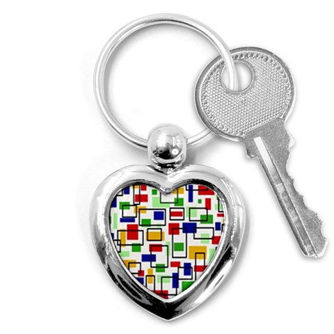 Colorful rectangles                                                                      Key Chain (Heart) from ArtsNow.com Front
