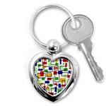 Colorful rectangles                                                                      Key Chain (Heart)
