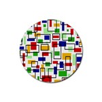 Colorful rectangles                                                                      Rubber Round Coaster (4 pack)