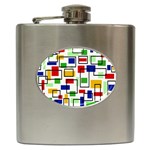 Colorful rectangles                                                                      Hip Flask (6 oz)