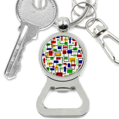 Colorful rectangles                                                                      Bottle Opener Key Chain from ArtsNow.com Front