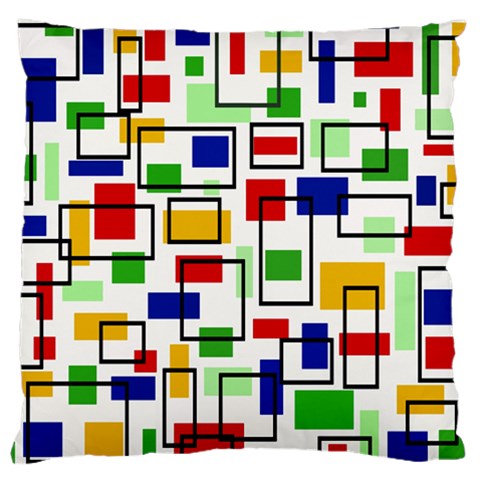Colorful rectangles                                                                     Large Flano Cushion Case (Two Sides) from ArtsNow.com Front