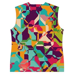 Retro chaos                                                                    Women s Button Up Puffer Vest from ArtsNow.com Back