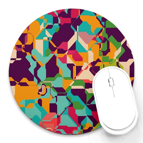 Retro chaos                                                                       Round Mousepad from ArtsNow.com Front
