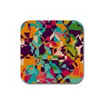 Retro chaos                                                                       Rubber Square Coaster (4 pack)