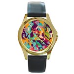 Retro chaos                                                                       Round Gold Metal Watch