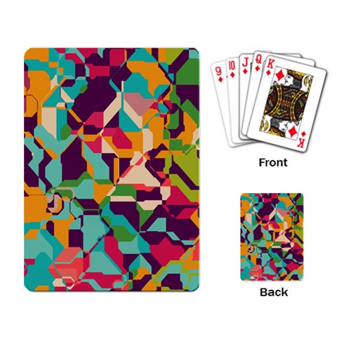Retro chaos                                                                       Playing Cards Single Design from ArtsNow.com Back