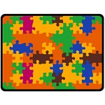 Retro colors puzzle pieces                                                                       Fleece Blanket