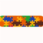 Retro colors puzzle pieces                                                                       Large Bar Mat