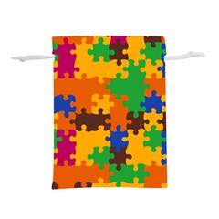 Retro colors puzzle pieces                                                                    Lightweight Drawstring Pouch (L) from ArtsNow.com Back
