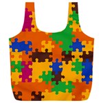 Retro colors puzzle pieces                                                                   Full Print Recycle Bag (XXL)