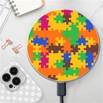 Retro colors puzzle pieces                                                                  Wireless Fast Charger