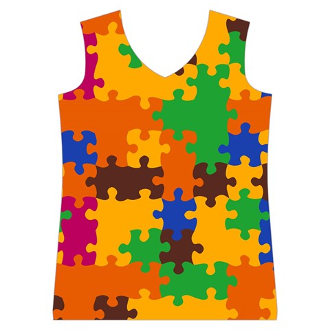 Retro colors puzzle pieces                                                                        Women s Basketball Tank Top from ArtsNow.com Front