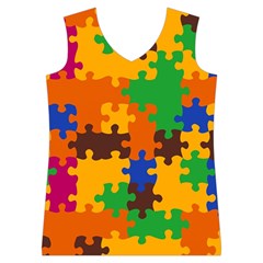 Retro colors puzzle pieces                                                                        Women s Basketball Tank Top from ArtsNow.com Front