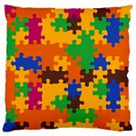 Retro colors puzzle pieces                                                                       Standard Flano Cushion Case (Two Sides)