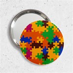 Retro colors puzzle pieces                                                                        2.25  Handbag Mirror