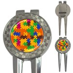 Retro colors puzzle pieces                                                                        3-in-1 Golf Divot